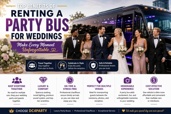 Top Benefits of Renting a Party Bus for Weddings