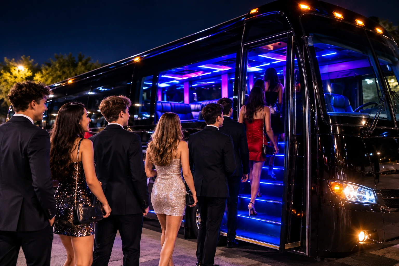 Homecoming party bus rental